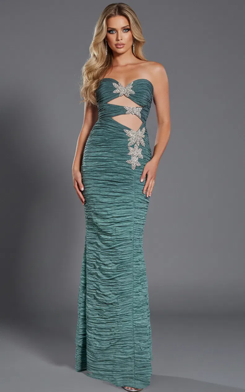 Jovani 40174 - Strapless Cutout Prom Dress - Image 3
