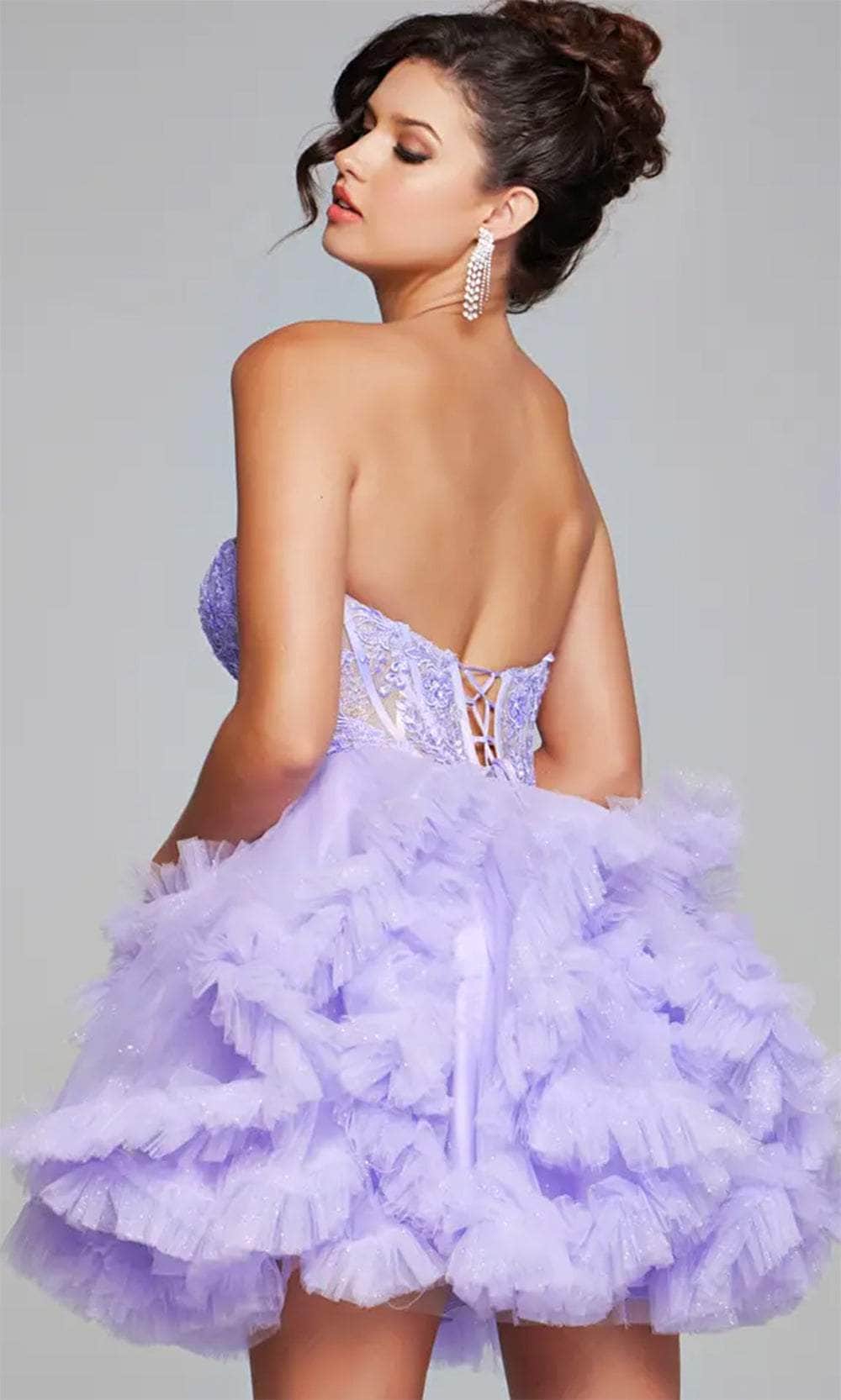 Jovani 40628 - Floral Embroidered Cocktail Dress - Image 5