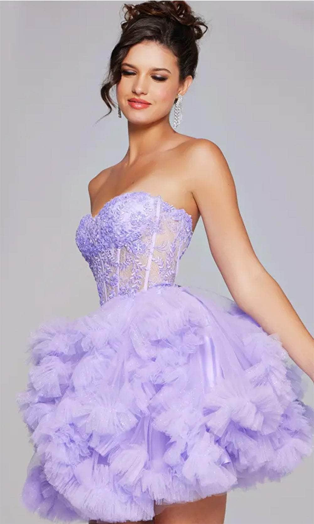 Jovani 40628 - Floral Embroidered Cocktail Dress - Image 7