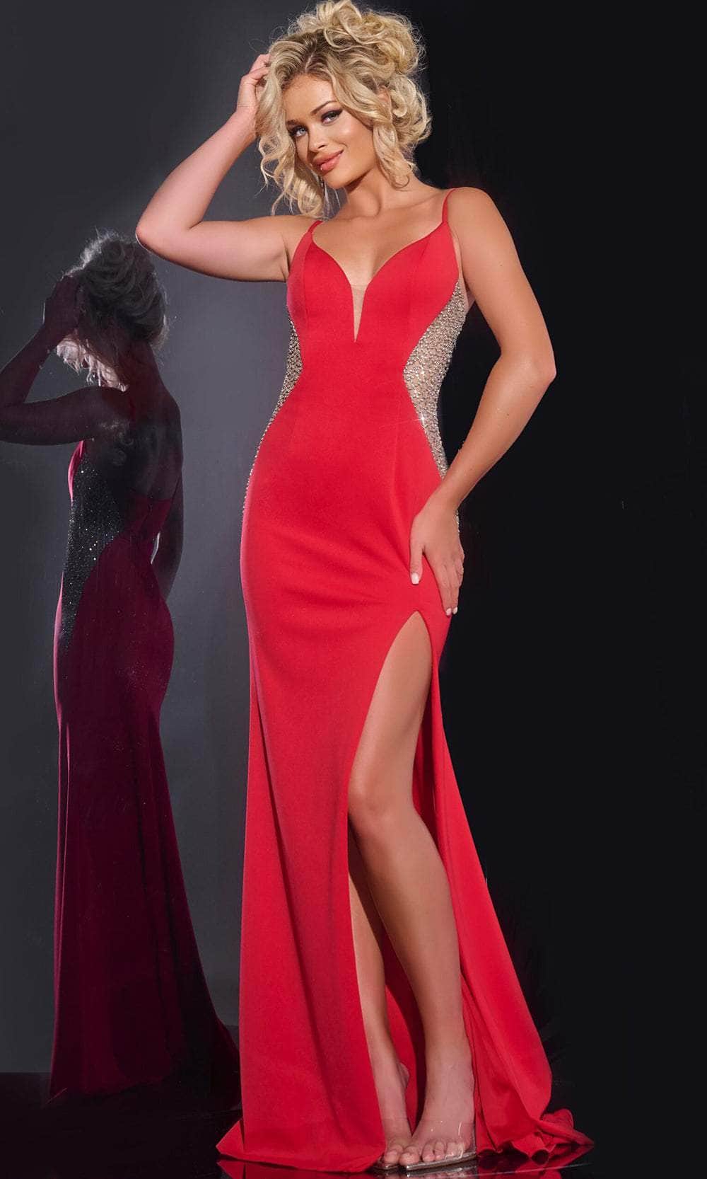 Jovani 42002 - Jewel Trimmed Prom Dress
