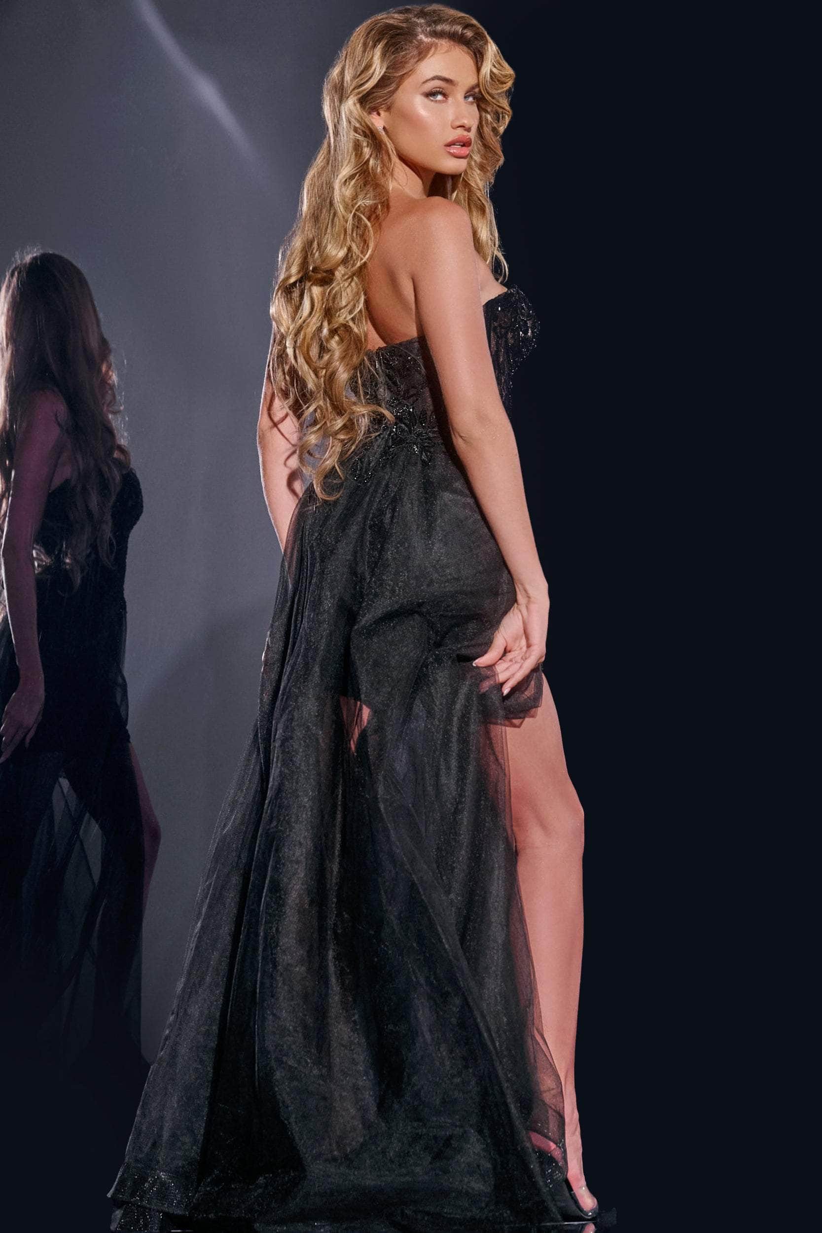 Jovani 42255 - Strapless Lace Prom Dress - Image 2