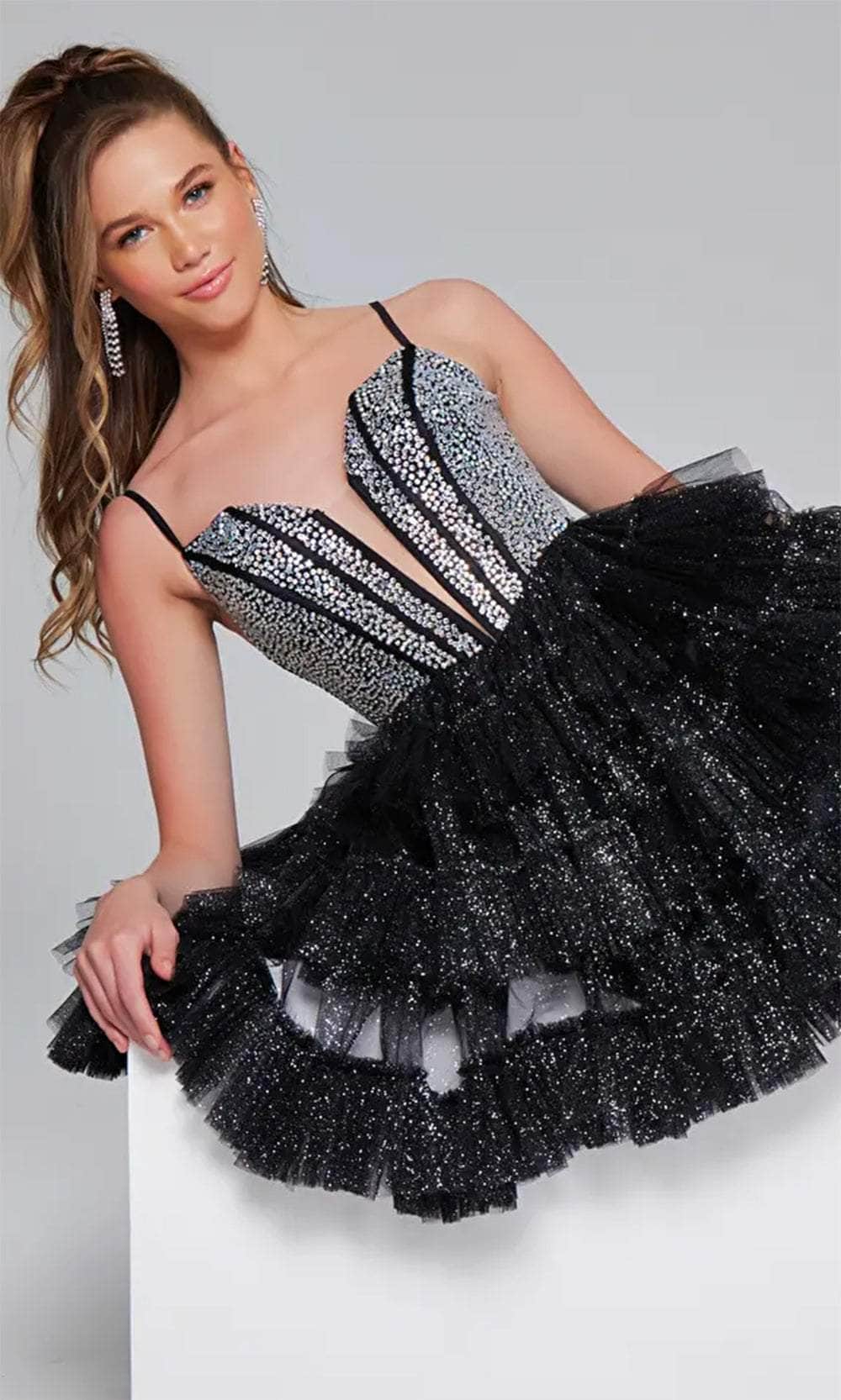 Jovani 42457 - Sleeveless Sequin Cocktail Dress - Image 4