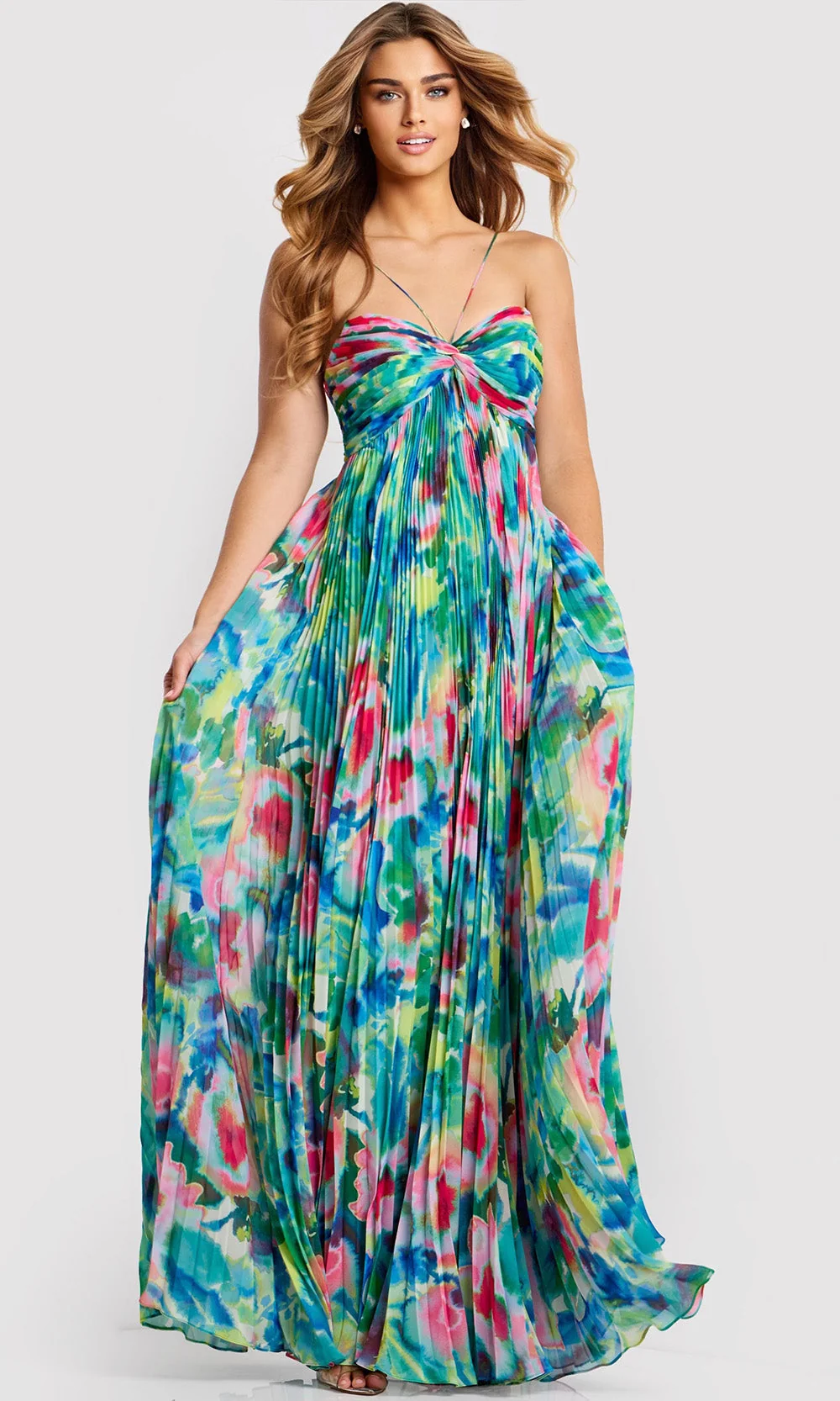 Jovani 42558 - Sweetheart Empire Floral Dress