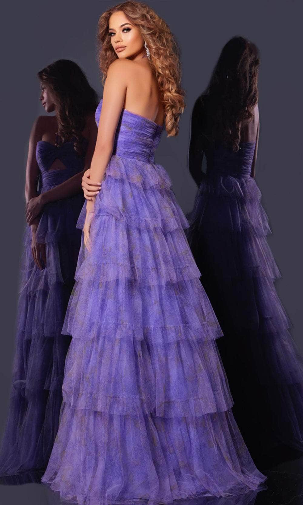 Jovani 43169 - A-Line Tiered Ruffle Prom Gown - Image 2