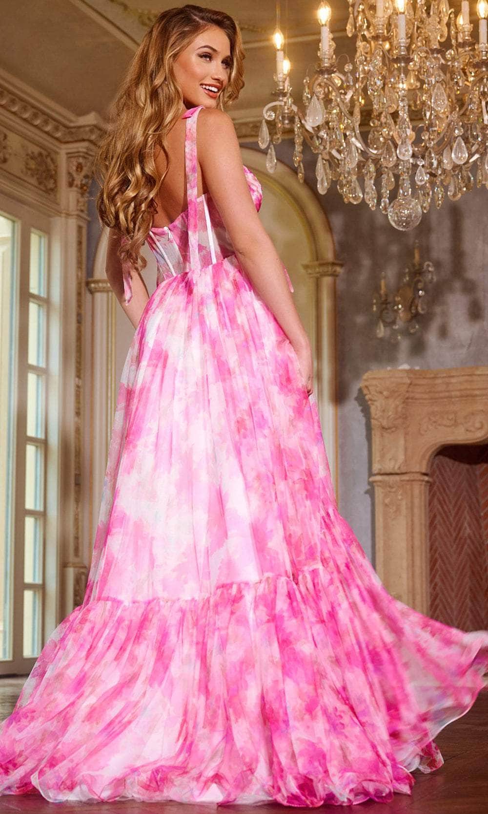 Jovani 44181 - Spaghetti Strap Ruffle Prom Gown - Image 2