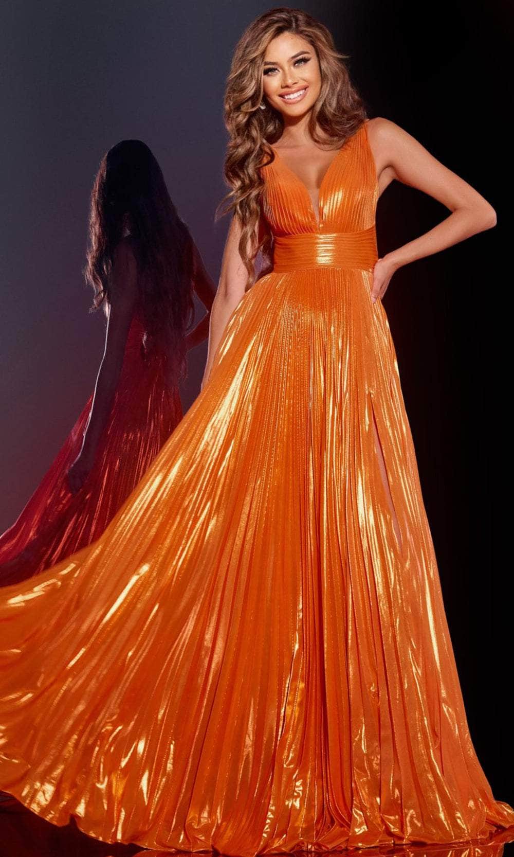 Jovani 44230 - Pleated A-Line Prom Dress