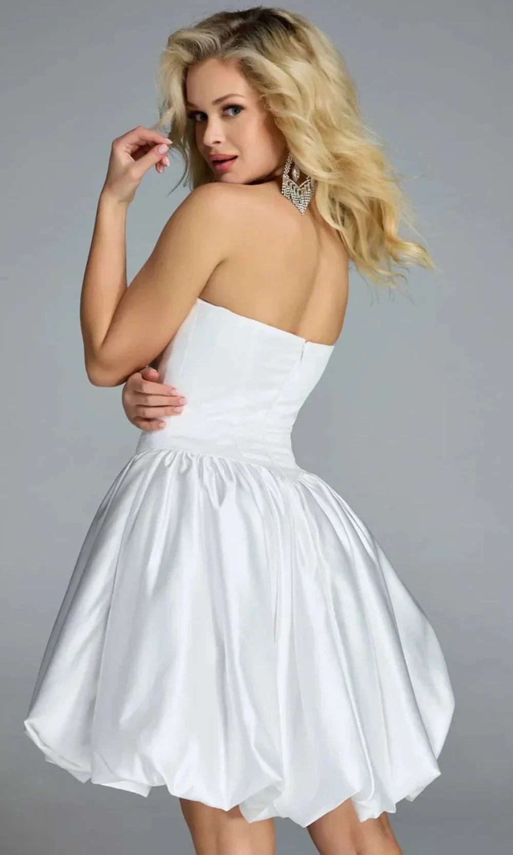 Jovani 45497 - Short Strapless A-Line Cocktail Dress - Image 2