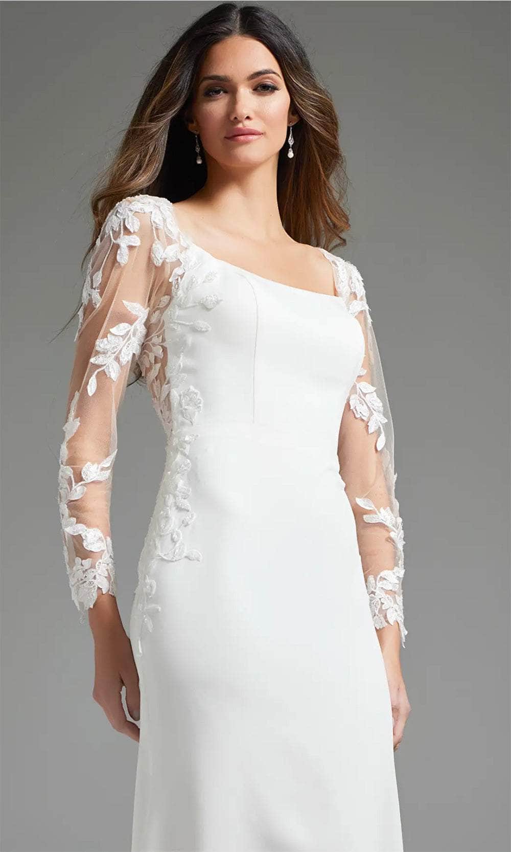 Jovani JB42297 - Illusion Embroidered Back Bridal Gown - Image 6