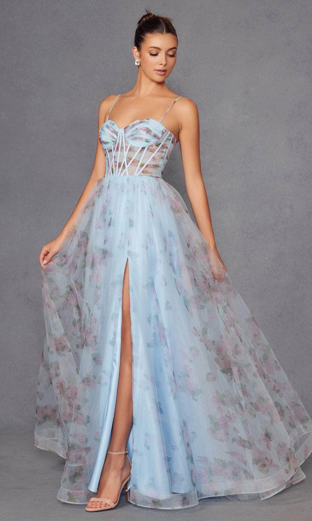 Juliet Dresses 2562S - Sweetheart A-line Printed Gown - Image 4