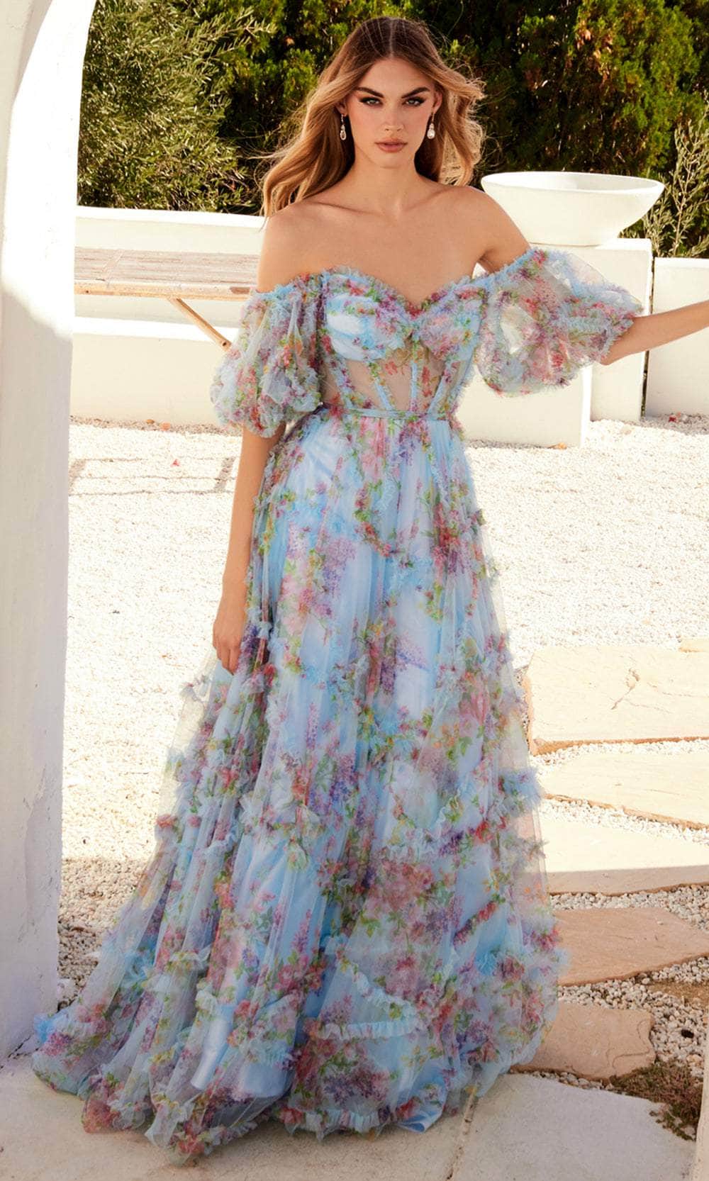 Juliet Dresses 2887C - Ruffled Tulle Corset Gown - Image 5
