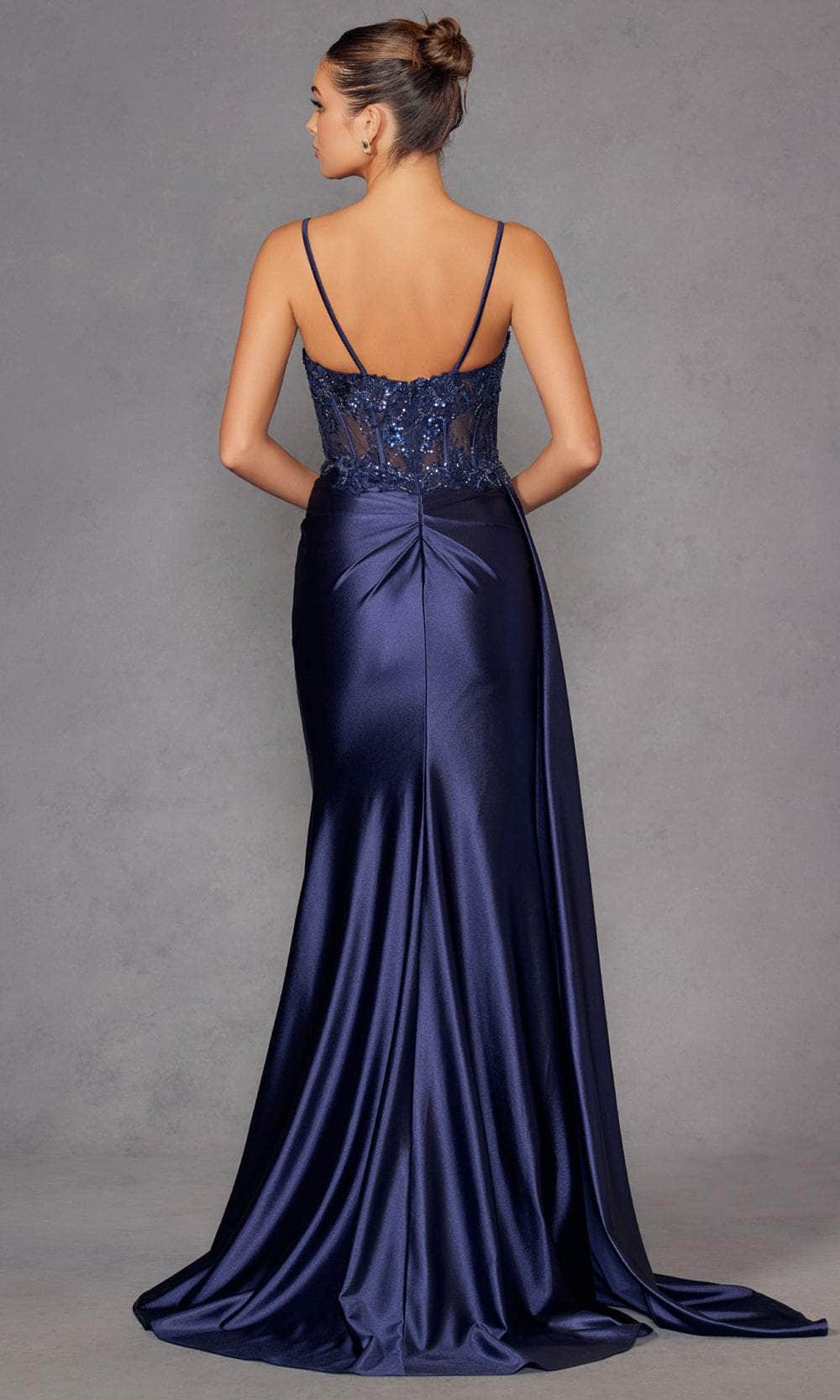 Juliet Dresses 2905K - Elegant Sheath Gown with High Slit - Image 2