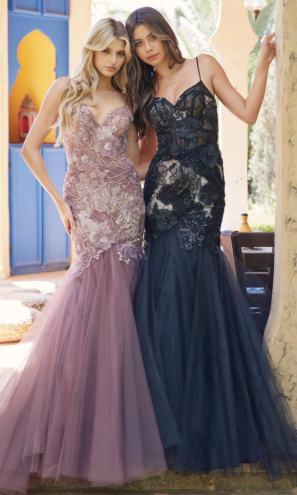 Juliet Dresses JT2916H - Corset Floral Embellished Gown - Image 4