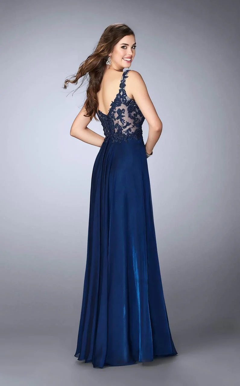 La Femme 23802 - Illusion Lace Prom Gown - Image 2