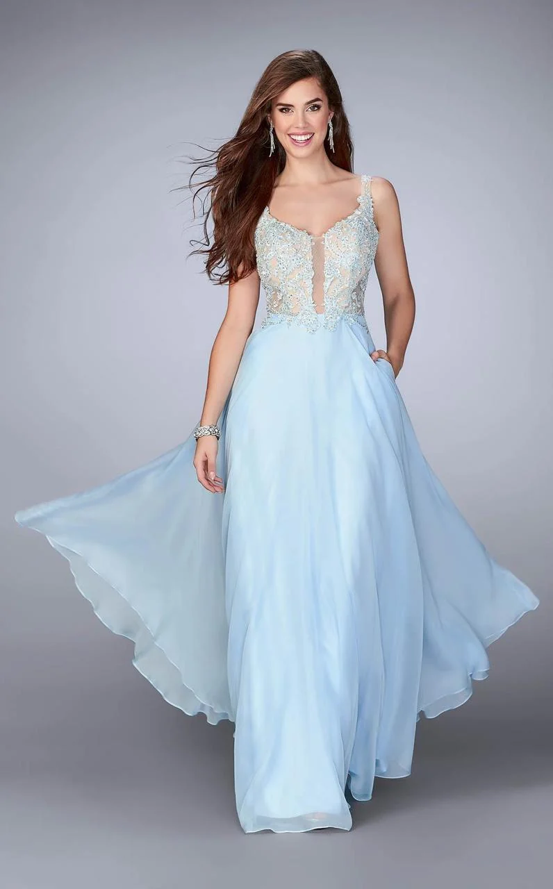La Femme 23802 - Illusion Lace Prom Gown - Image 5