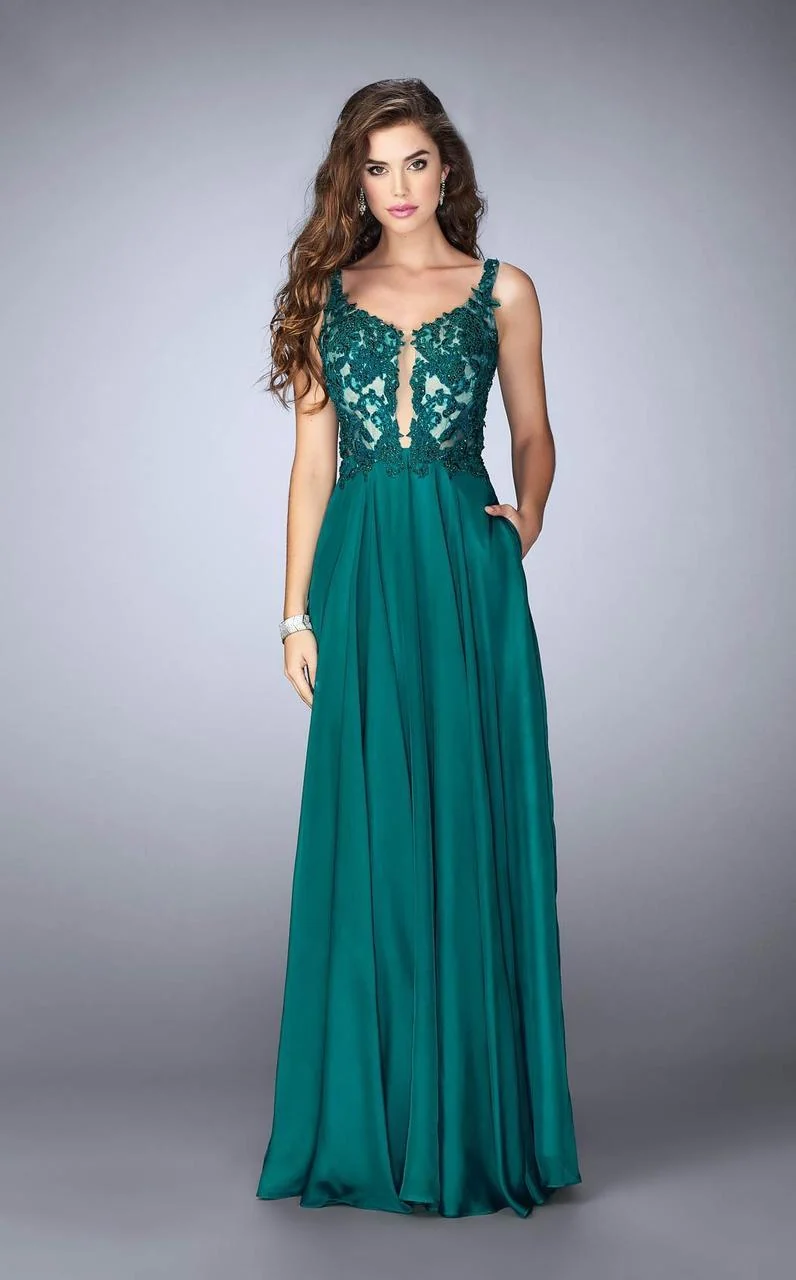 La Femme 23802 - Illusion Lace Prom Gown - Image 6