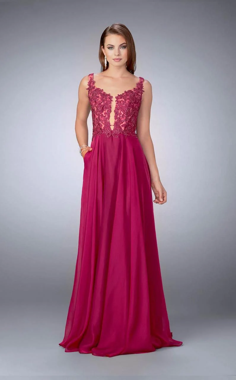 La Femme 23802 - Illusion Lace Prom Gown - Image 7