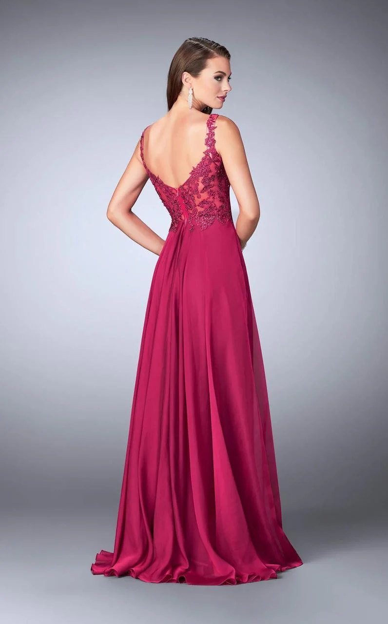 La Femme 23802 - Illusion Lace Prom Gown - Image 8