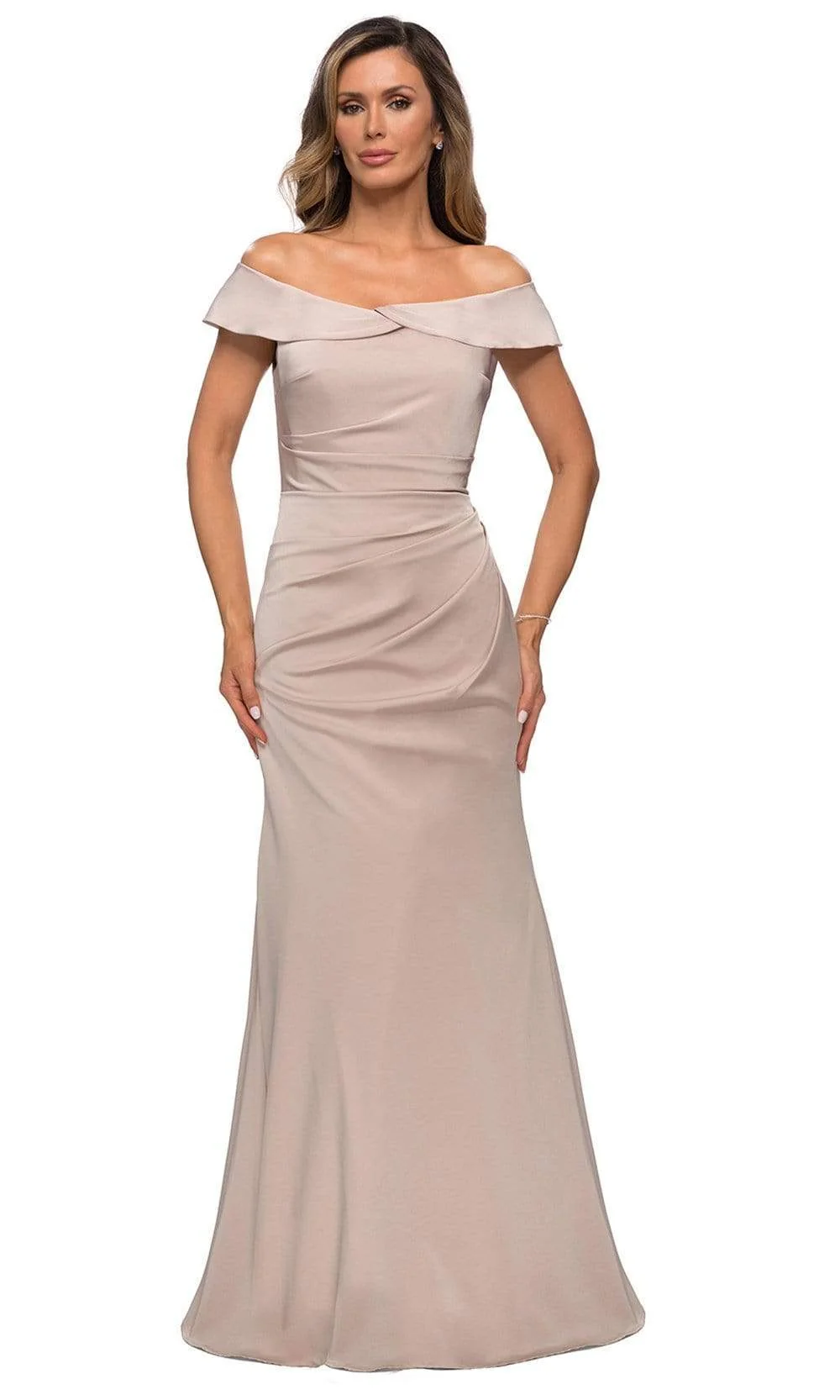 La Femme 28110SC - Off Shoulder Trumpet Gown