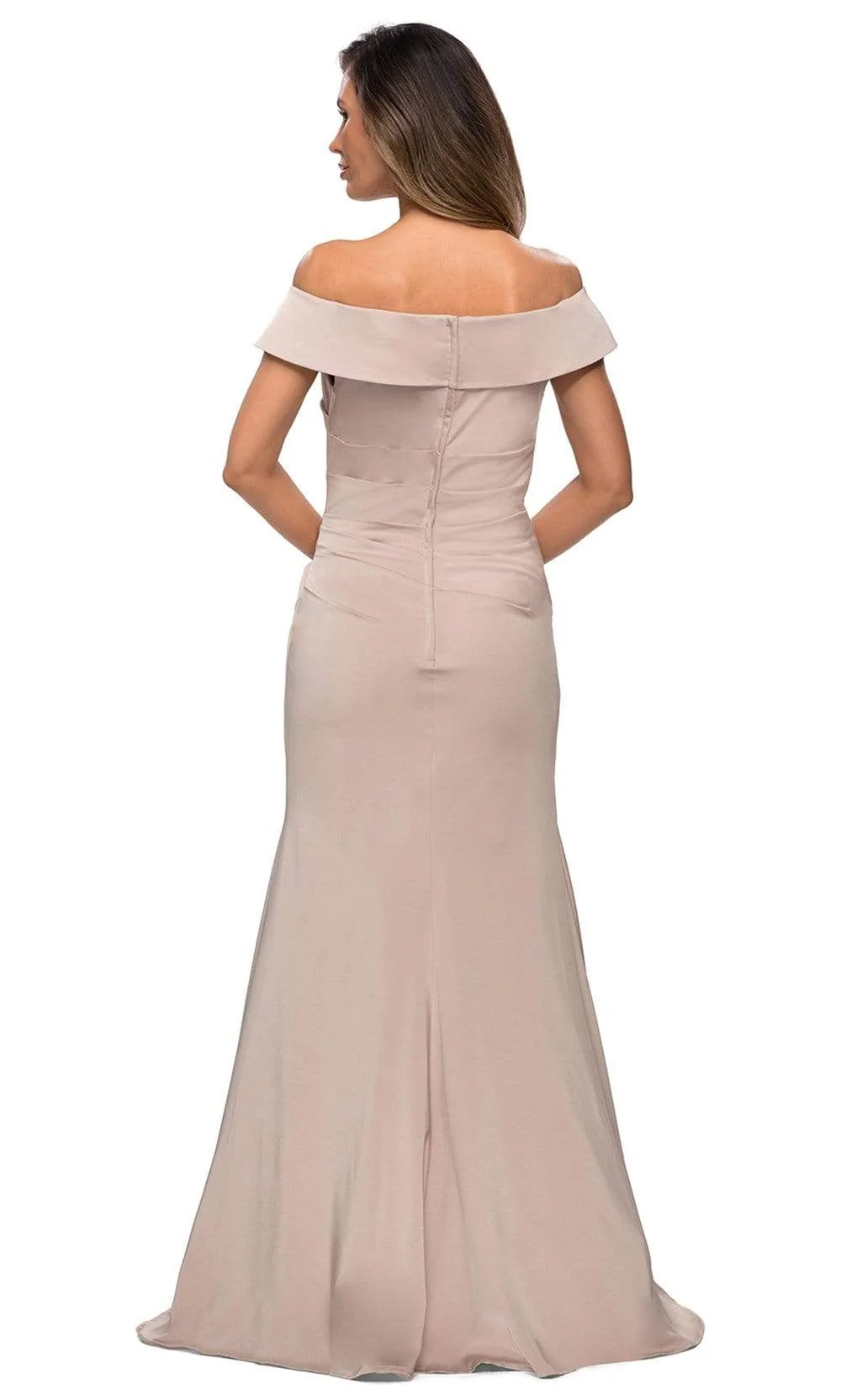 La Femme 28110SC - Off Shoulder Trumpet Gown - Image 2