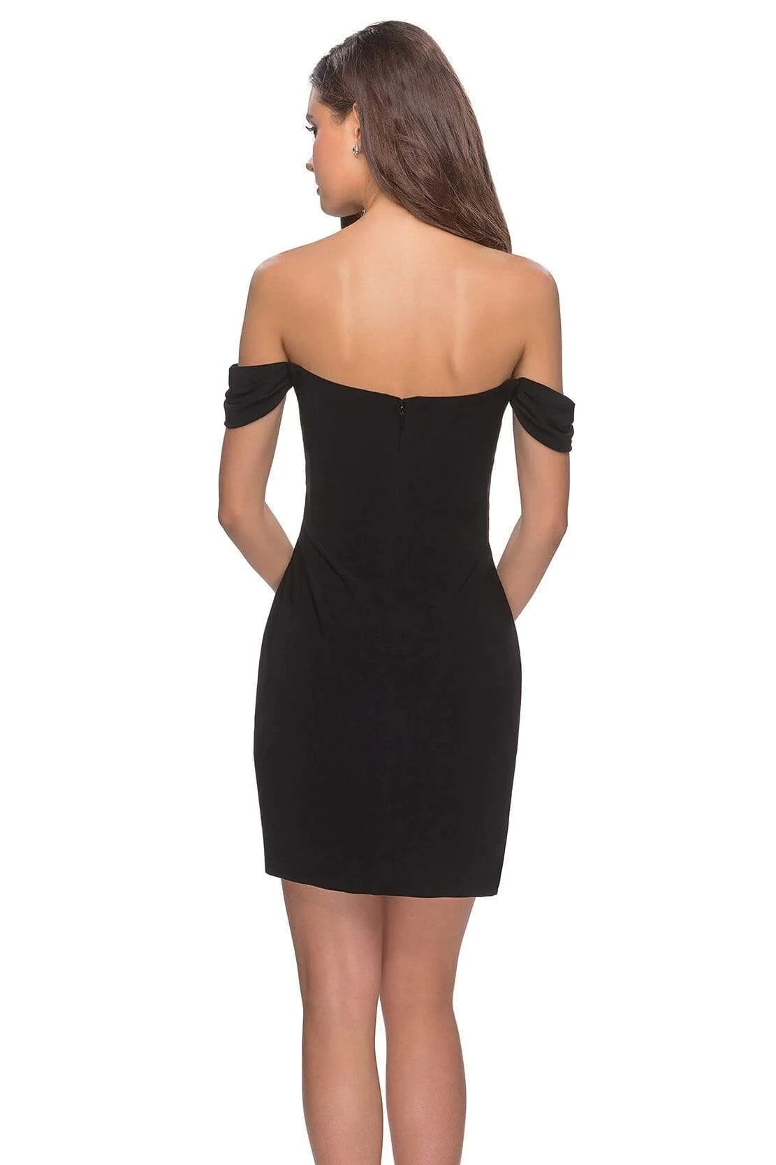 La Femme 28193 - Off-Shoulder Jersey Dress - Image 4