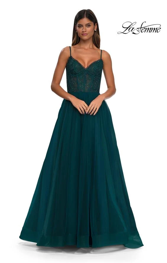 La Femme 32594 - Lace A Line Formal Gown - Image 6
