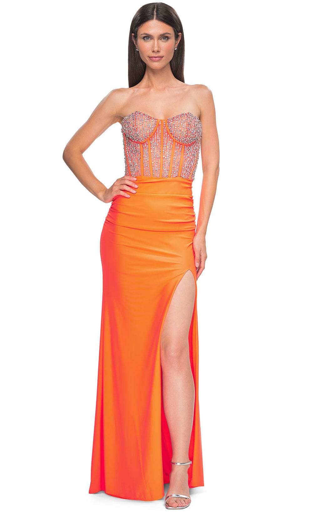 La Femme 32669 - Rhinestone Corset Prom Gown - Image 9
