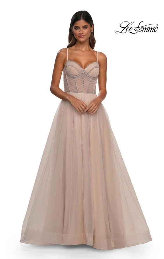 La Femme 32675 - Rhinestone Sleeveless Prom Gown - Image 10