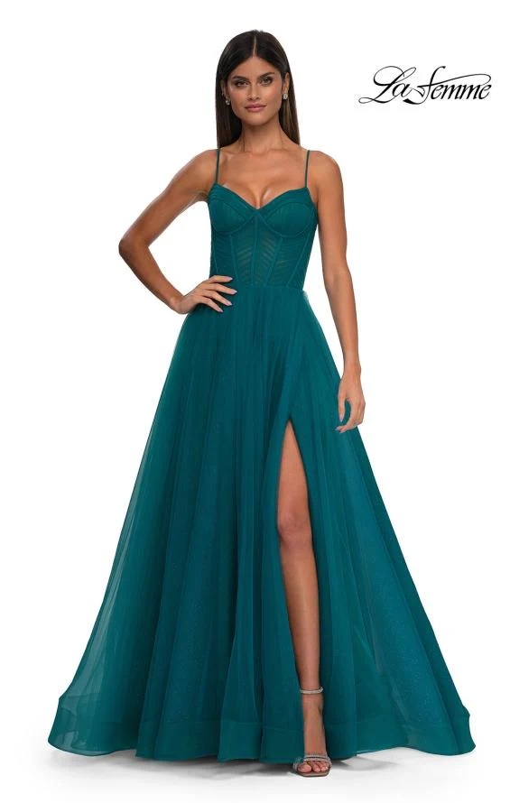 La Femme 32680 - Corset Sweetheart Prom Gown - Image 6