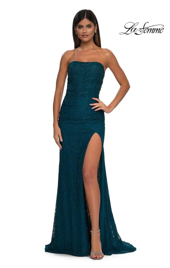 La Femme 32773 - Strapless Lace Gown - Image 13