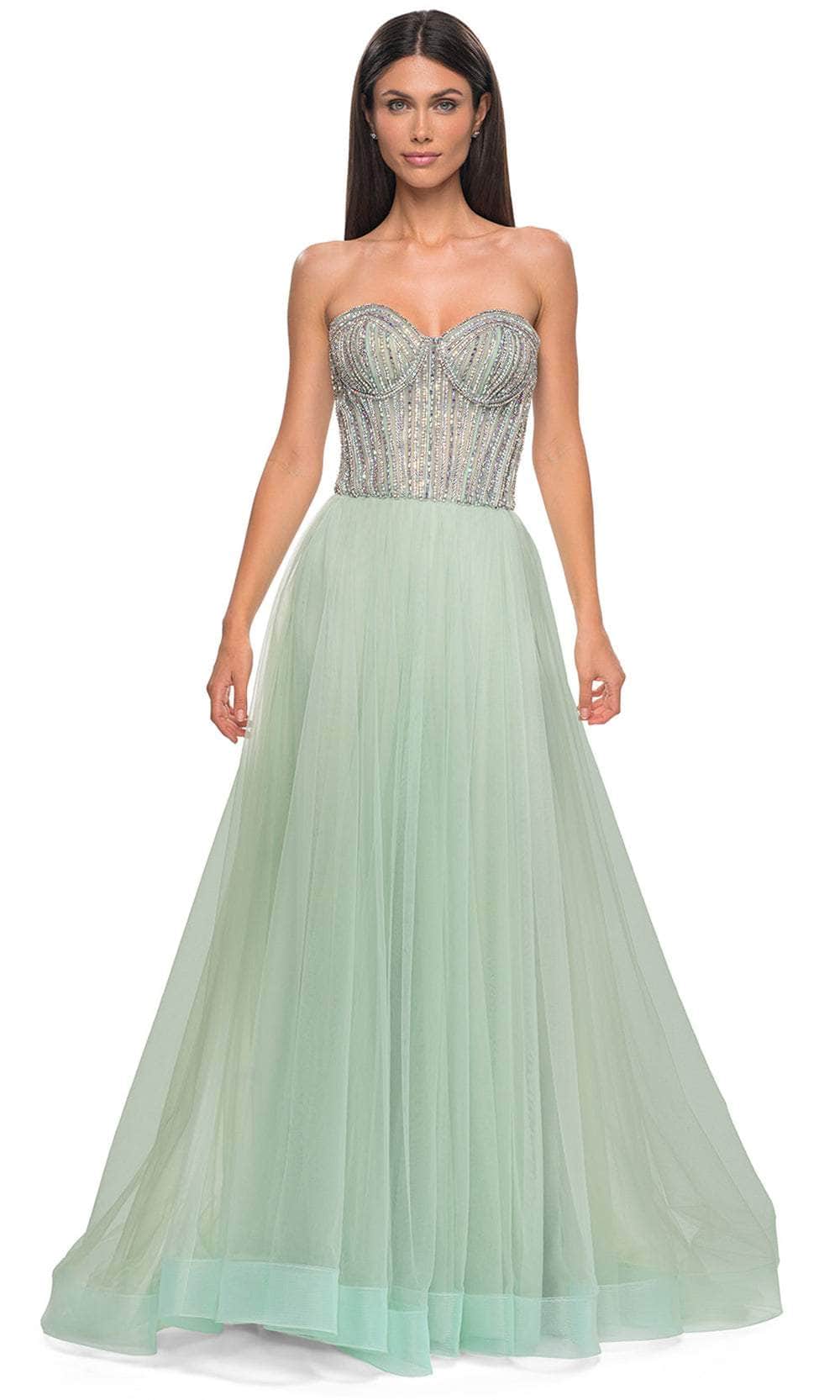 La Femme 32811 - Strapless Beaded Top Prom Gown - Image 13