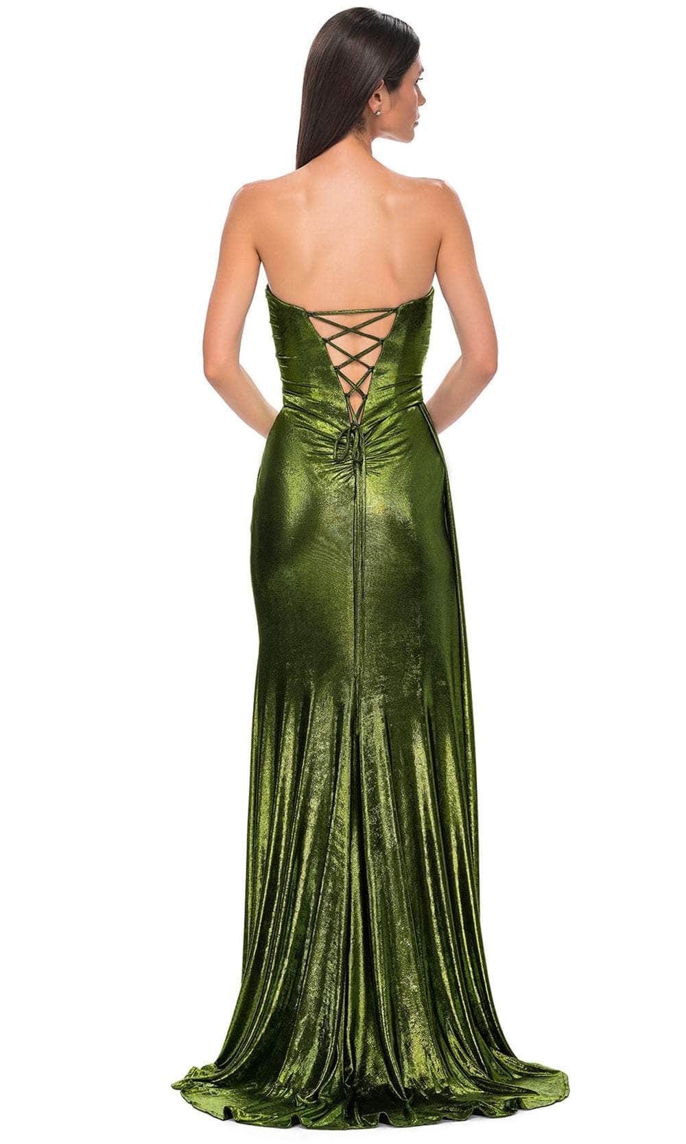 La Femme 32830 - Ruching Metallic Evening Gown - Image 21