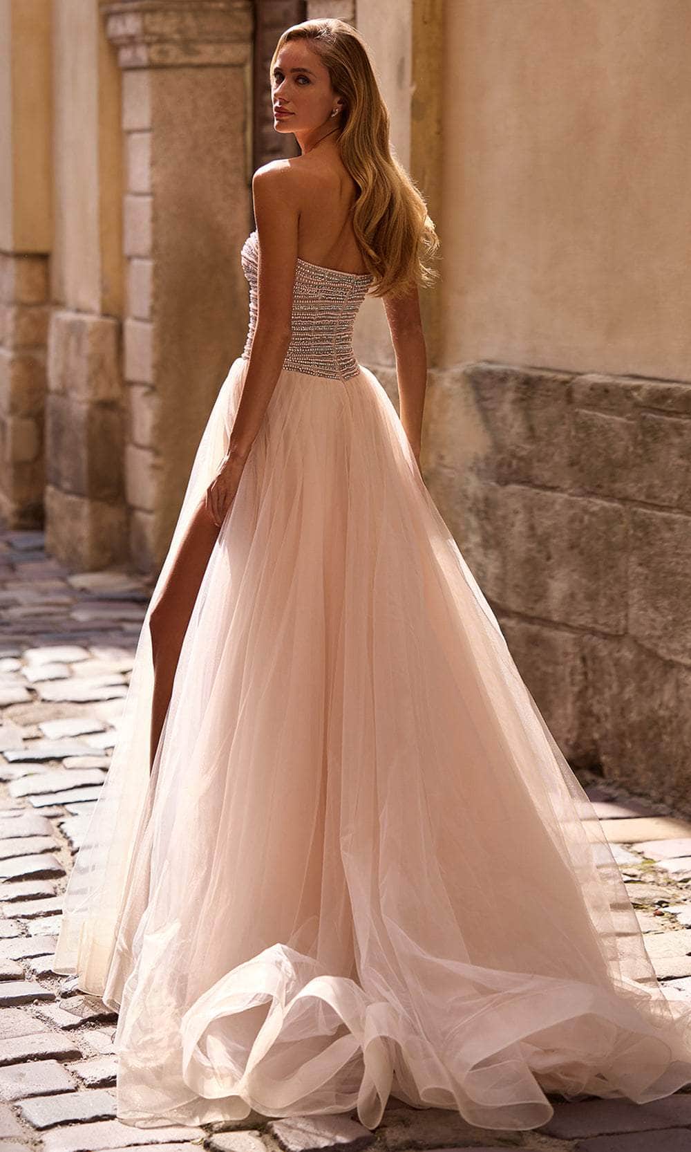La Femme 32875 - Sweetheart High Slit Prom Gown - Image 6
