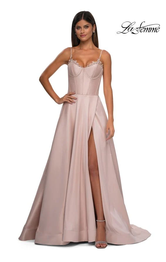 La Femme 32878 - Stunning Mikado Prom Gown - Image 18