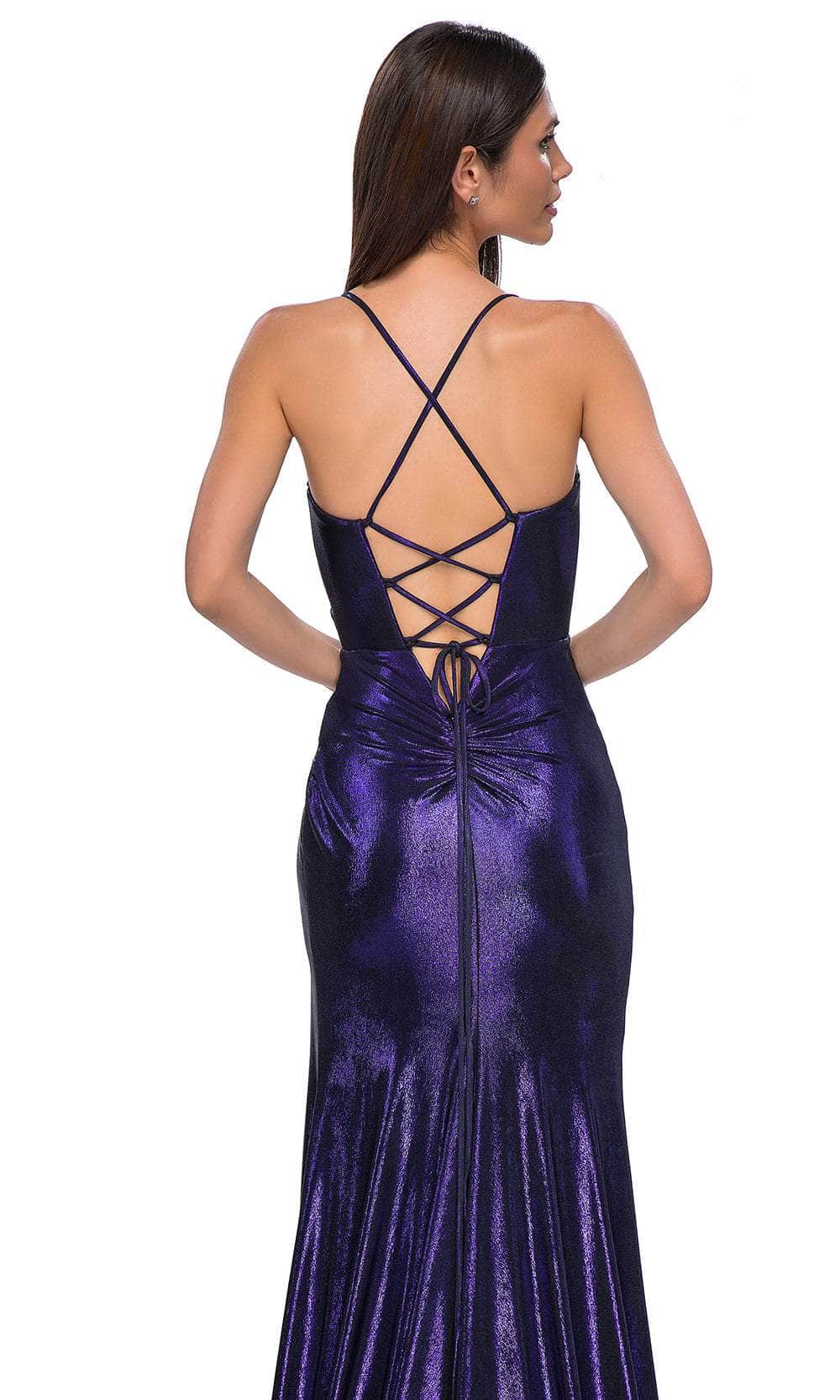 La Femme 32884 - Jersey  Faux Wrap Prom Gown - Image 10