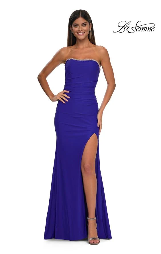 La Femme 32931 - Lace-Up Sweetheart Prom Gown - Image 16