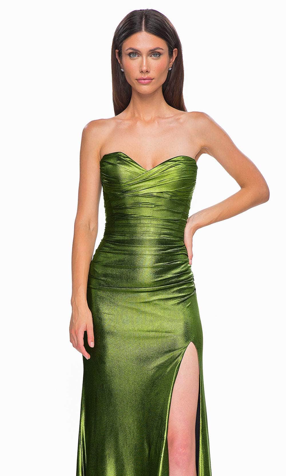 La Femme 32946 - Metallic Net Jersey Prom Gown - Image 3
