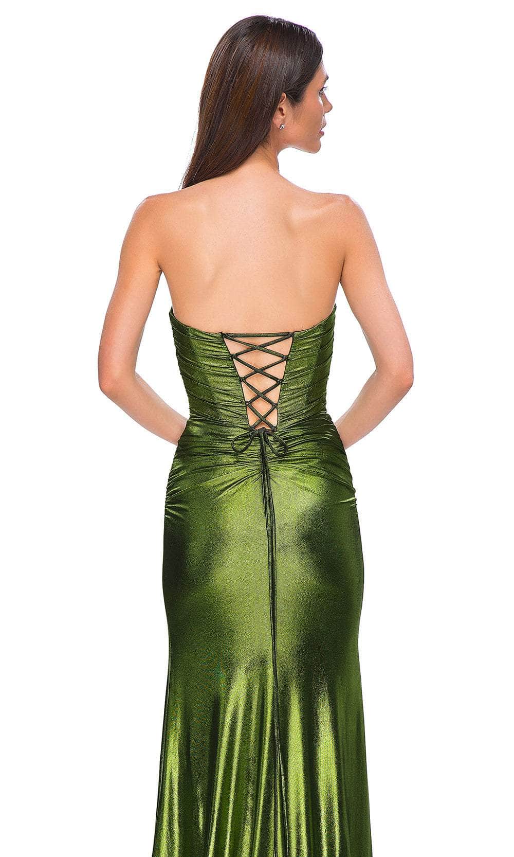 La Femme 32946 - Metallic Net Jersey Prom Gown - Image 4