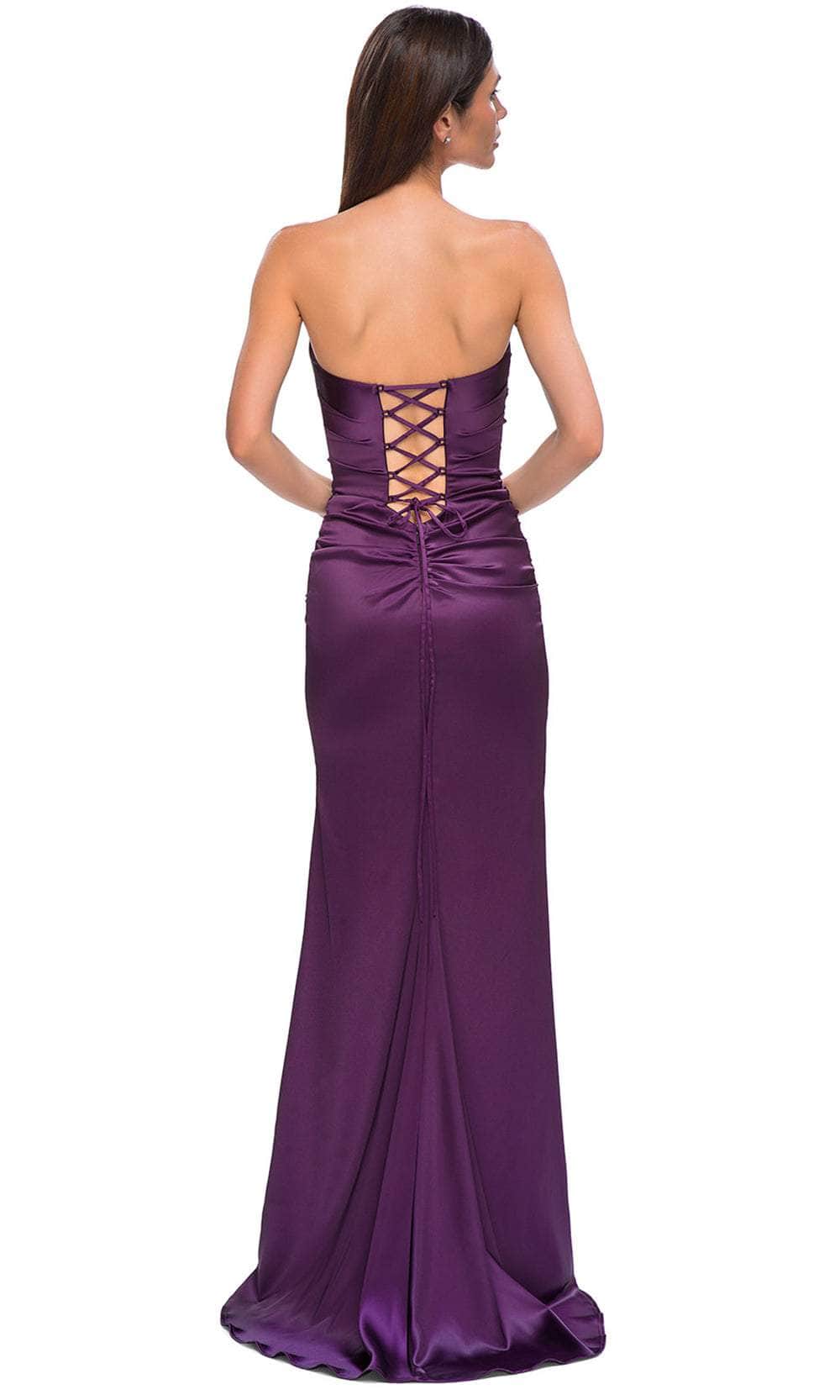 La Femme 32952 - Strapless Plain Prom Gown - Image 2