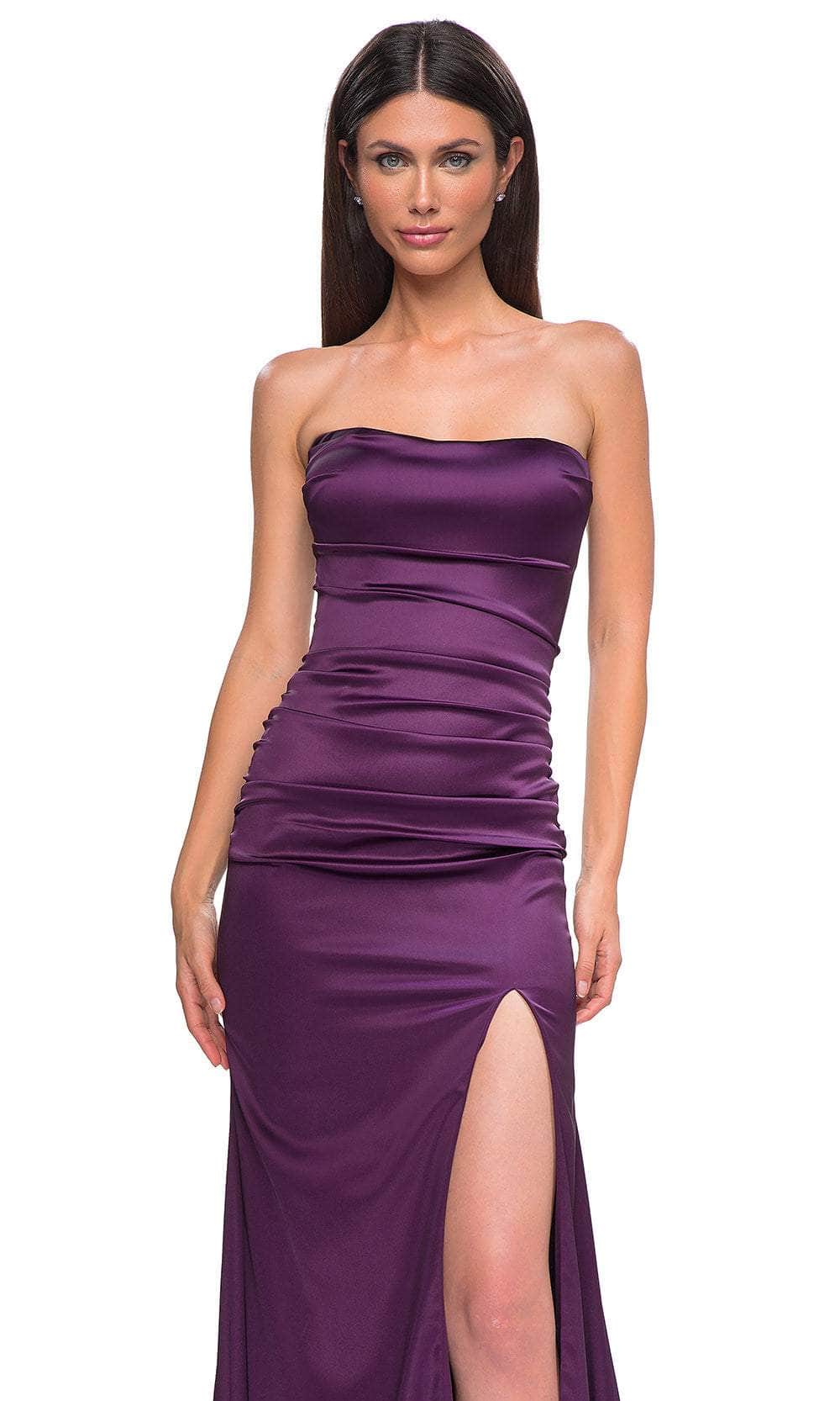 La Femme 32952 - Strapless Plain Prom Gown - Image 3