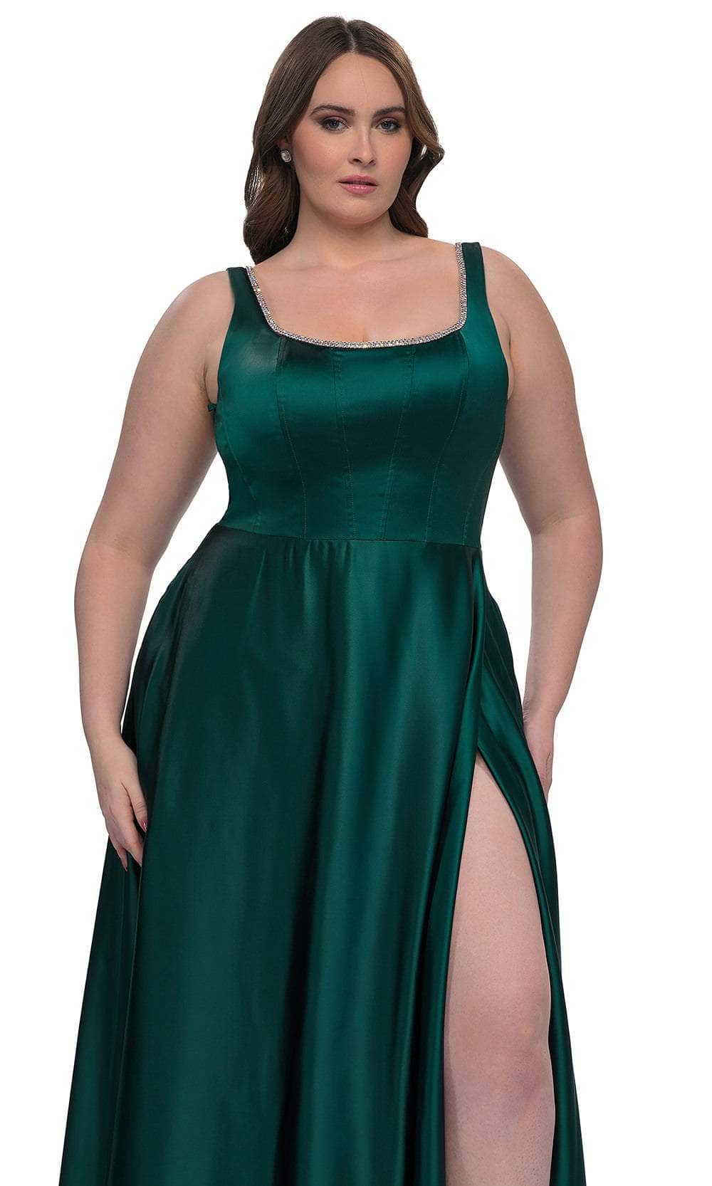 La Femme 33026 - High Slit Rhinestone Dress - Image 10