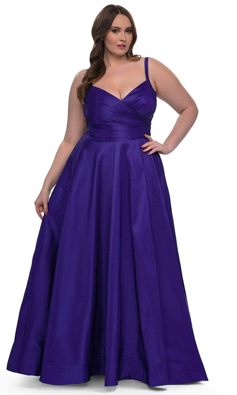 La Femme 33075 - Faux Wrap A-Line Evening Dress - Image 9