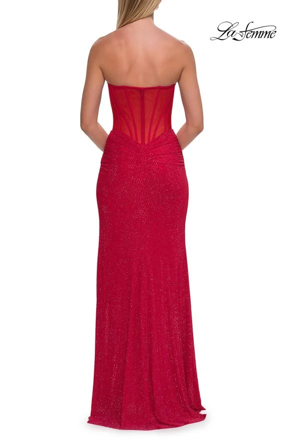 La Femme 33354 - Rhinestone Studded Sweetheart Gown - Image 9