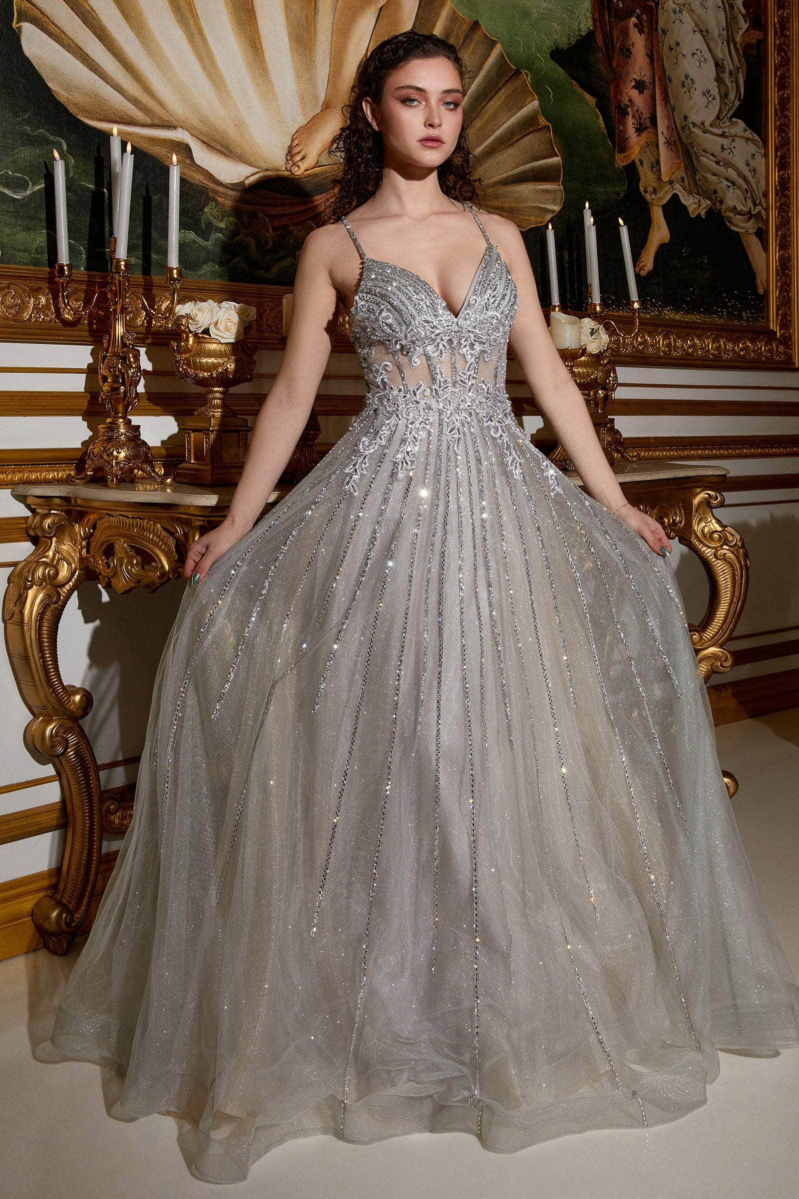 Spaghetti Strap A-Line Prom Dress