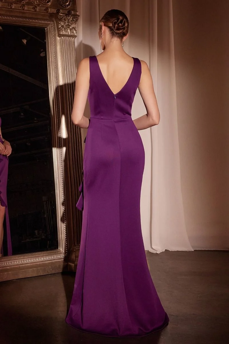 Ladivine CH377 - Jewel Neck V-Back Prom Dress - Image 7