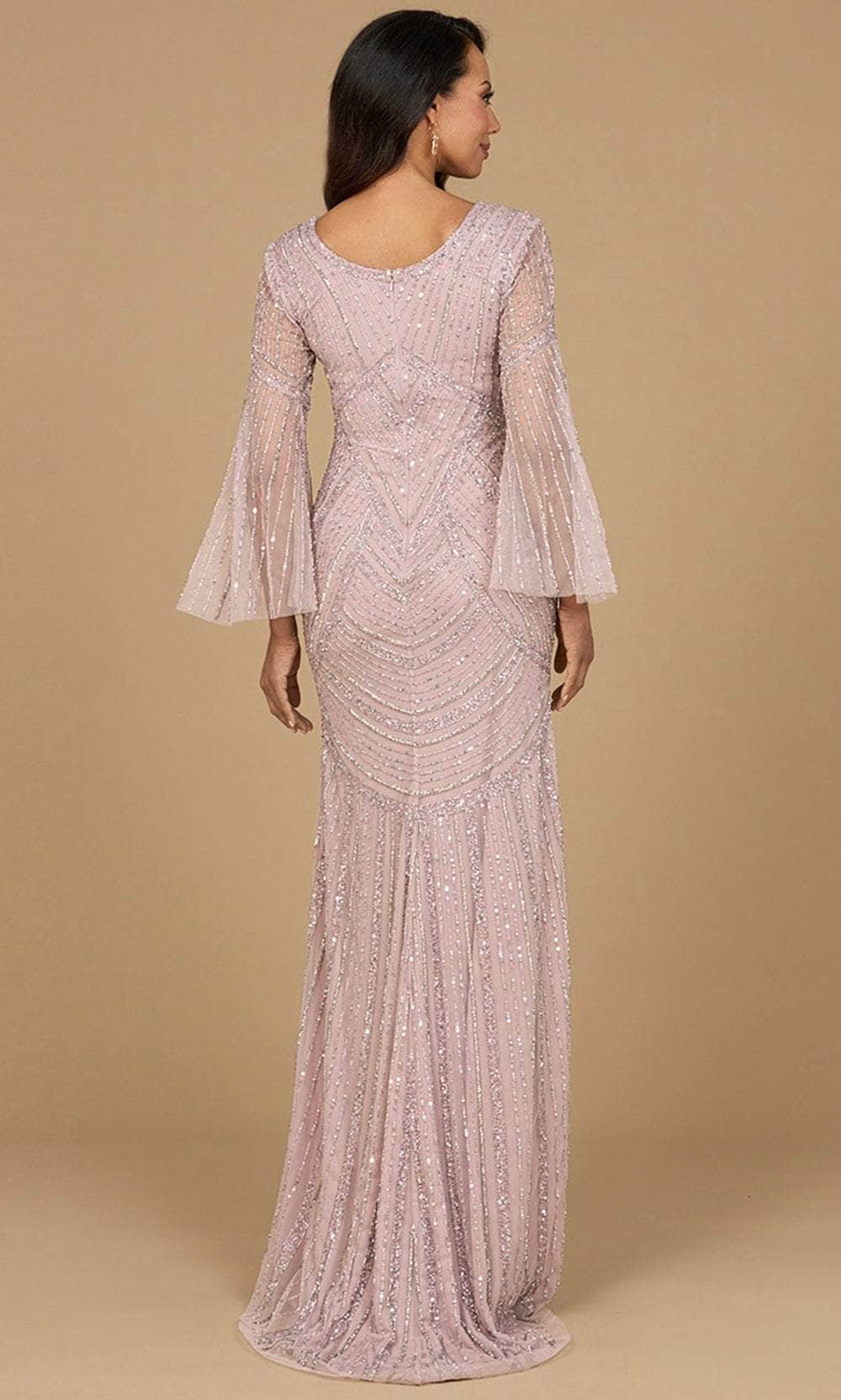 Lara Dresses 28954 - Beaded Bodice V-Neck Formal Dress - Image 2