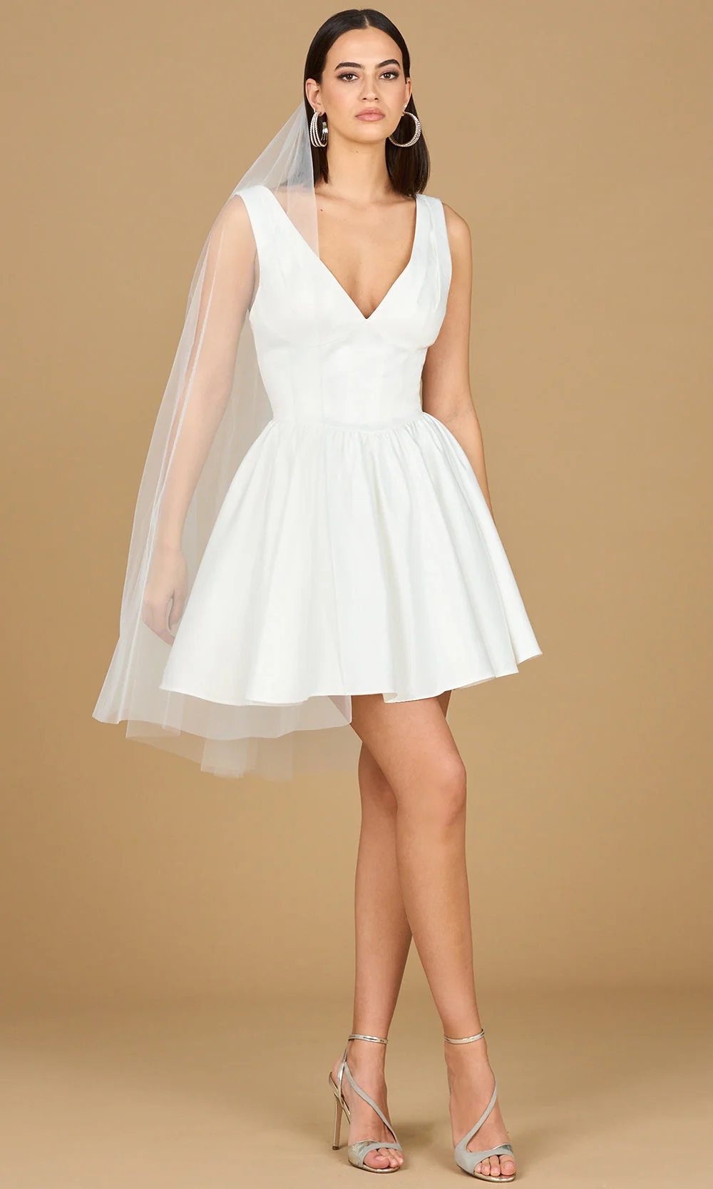 Lara Dresses 51205 - Buttoned Back Short A-Line Dress