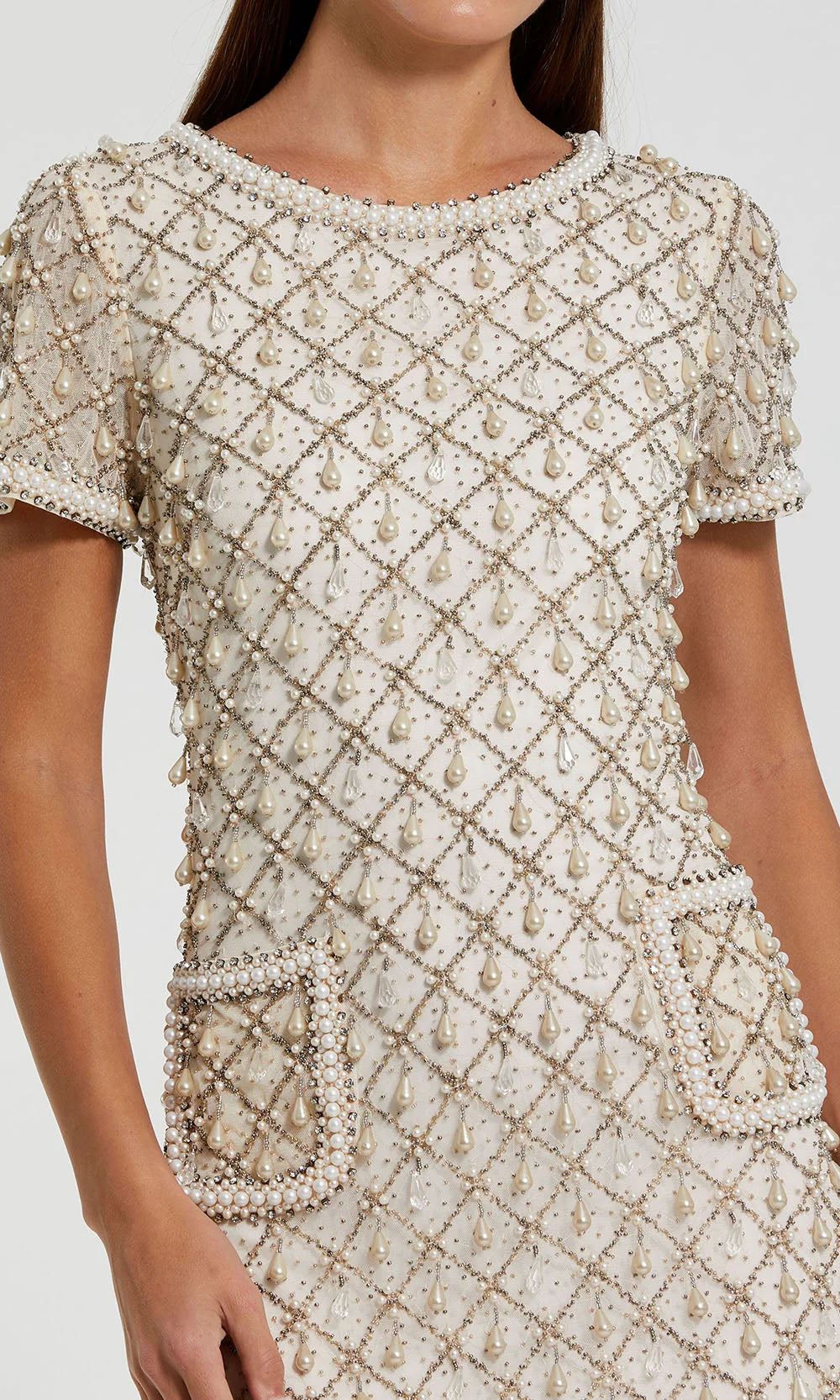 Mac Duggal 10097 - Jewel Neck Embellished Cocktail Dress - Image 3