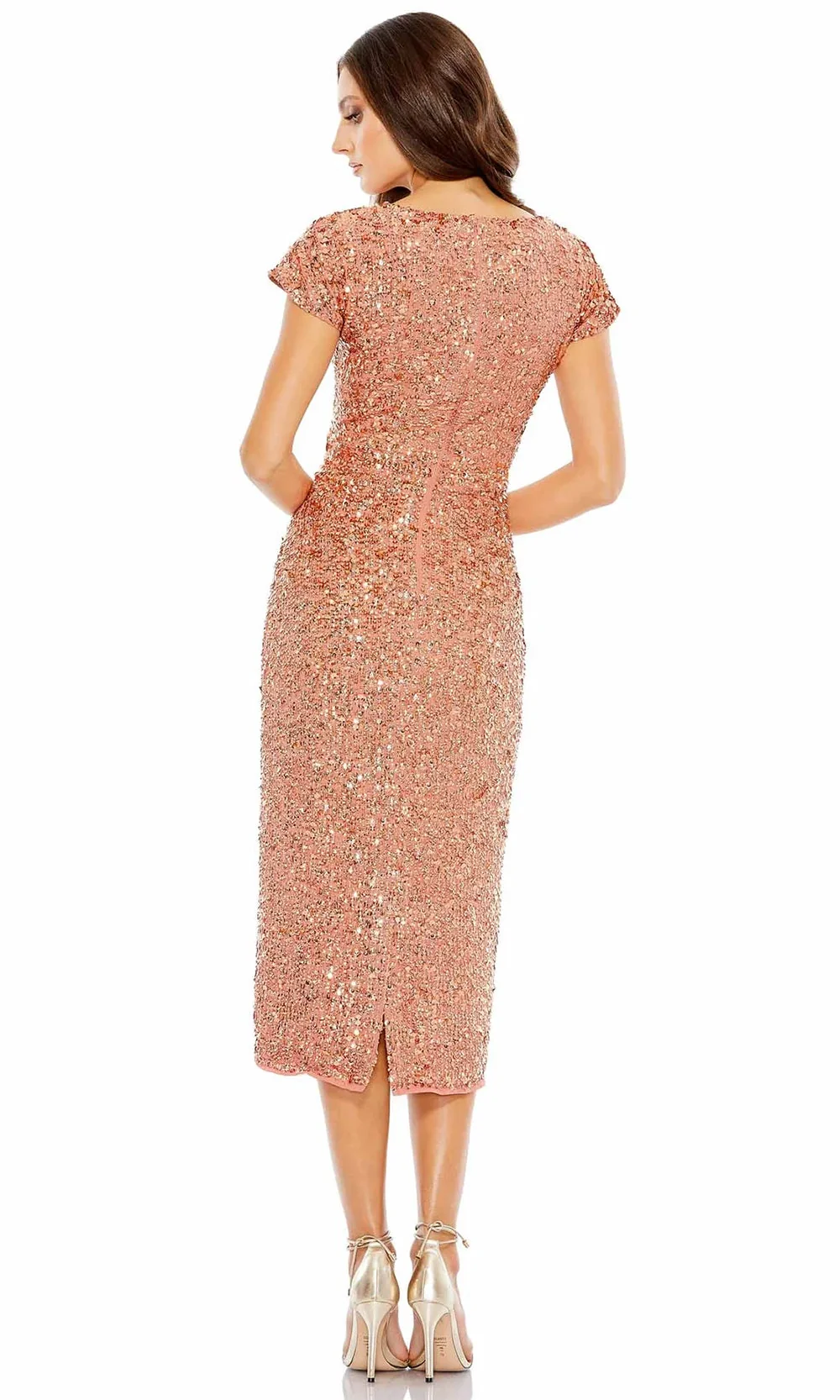 Mac Duggal 10766 - Short Sleeve Sequin Cocktail Dress - Image 2