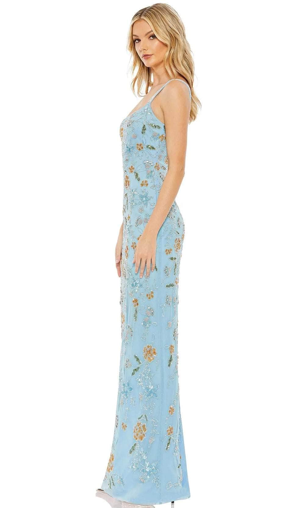 Mac Duggal 10808 - Square Neck Floral Evening Gown - Image 3
