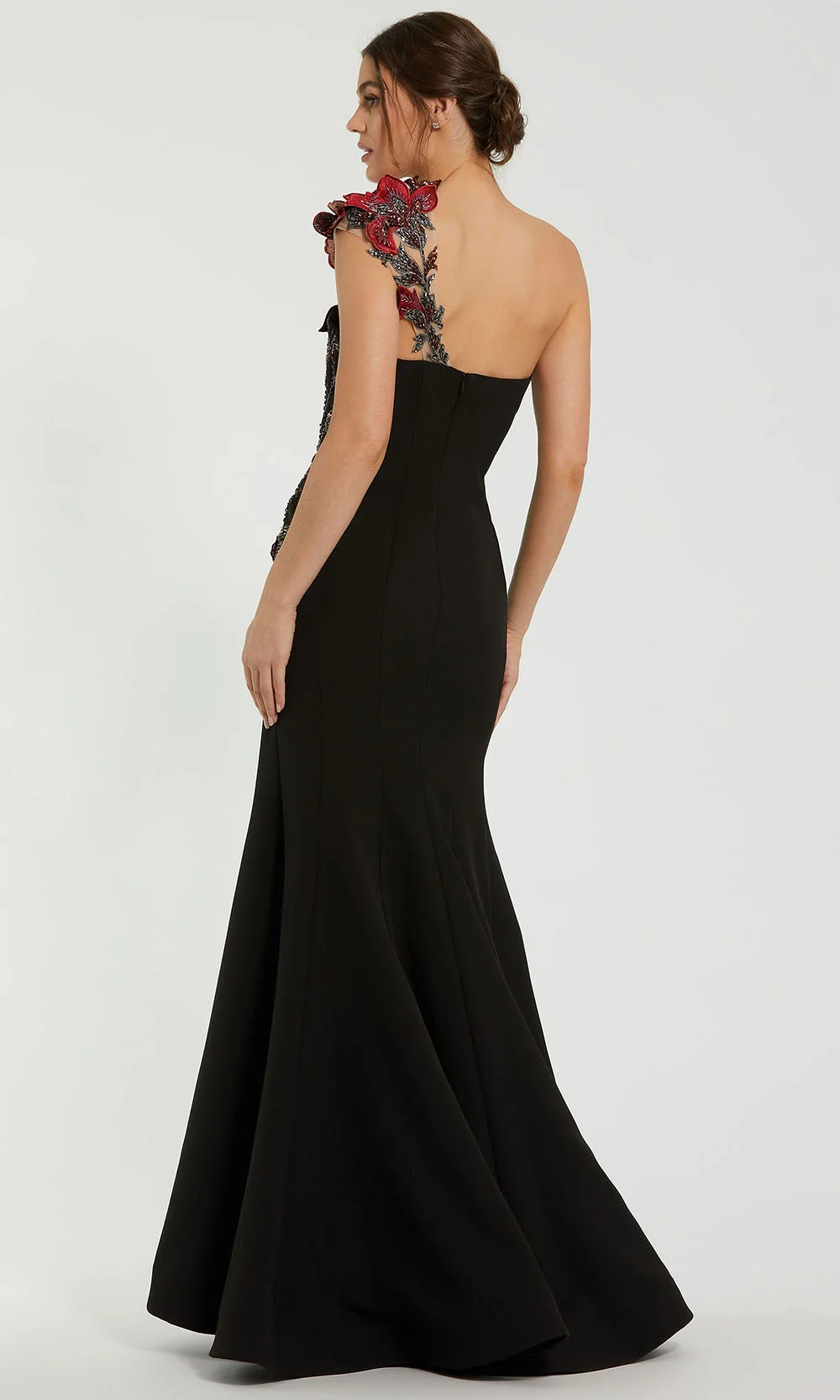 Mac Duggal 11779 - Appliqued Crepe Mermaid Evening Dress - Image 2